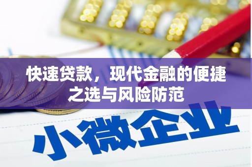 岭东快速贷款，现代金融的便捷之选与风险防范