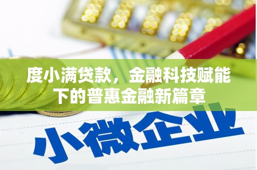 岭东度小满贷款，金融科技赋能下的普惠金融新篇章