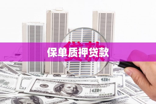 岭东保单质押贷款
