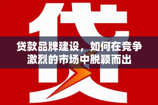 岭东贷款品牌建设，如何在竞争激烈的市场中脱颖而出
