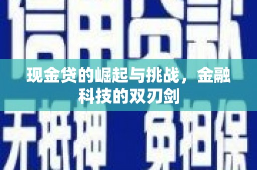 岭东现金贷的崛起与挑战，金融科技的双刃剑