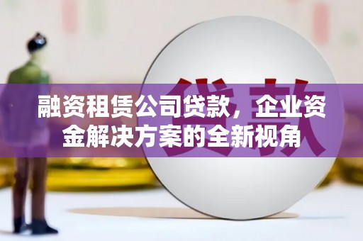 岭东融资租赁公司贷款，企业资金解决方案的全新视角