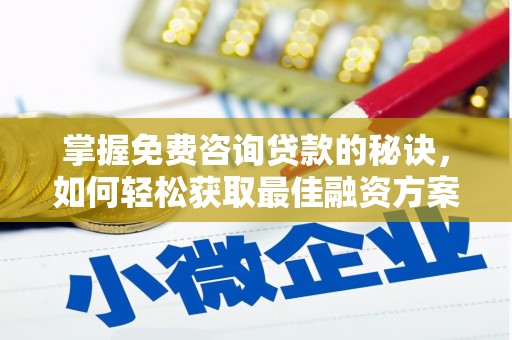岭东掌握免费咨询贷款的秘诀，如何轻松获取最佳融资方案