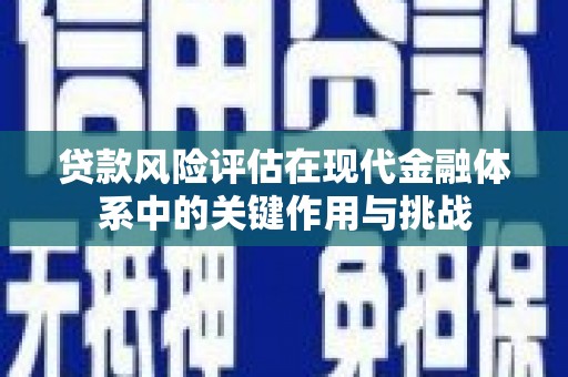 岭东贷款风险评估在现代金融体系中的关键作用与挑战