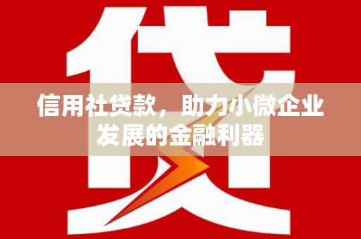 岭东信用社贷款，助力小微企业发展的金融利器