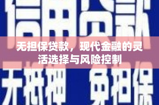 岭东无担保贷款，现代金融的灵活选择与风险控制
