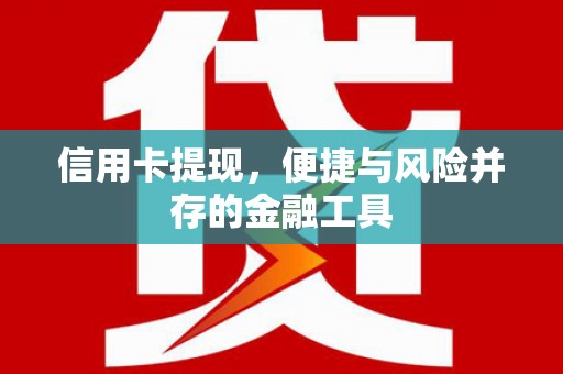 岭东信用卡提现，便捷与风险并存的金融工具