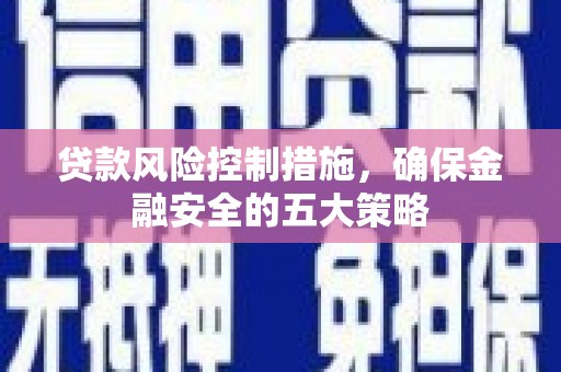 岭东贷款风险控制措施，确保金融安全的五大策略