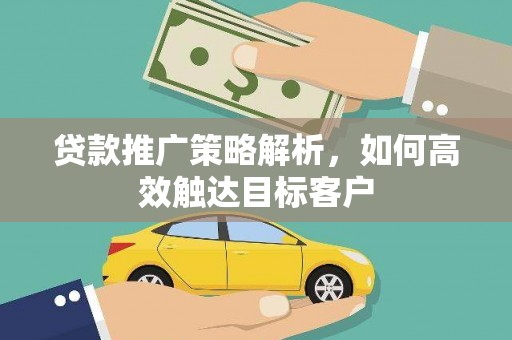 岭东贷款推广策略解析，如何高效触达目标客户