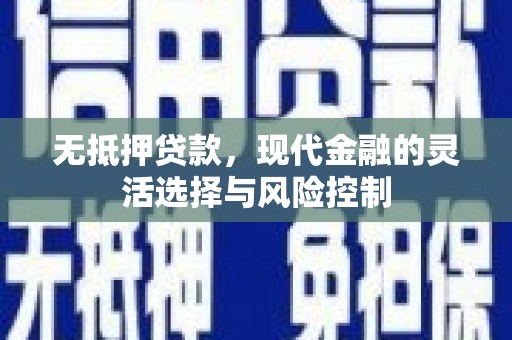 岭东无抵押贷款，现代金融的灵活选择与风险控制