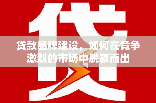 岭东贷款品牌建设，如何在竞争激烈的市场中脱颖而出