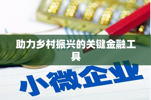 岭东助力乡村振兴的关键金融工具