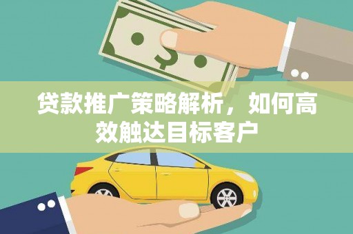 岭东贷款推广策略解析，如何高效触达目标客户