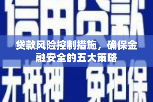 岭东贷款风险控制措施，确保金融安全的五大策略