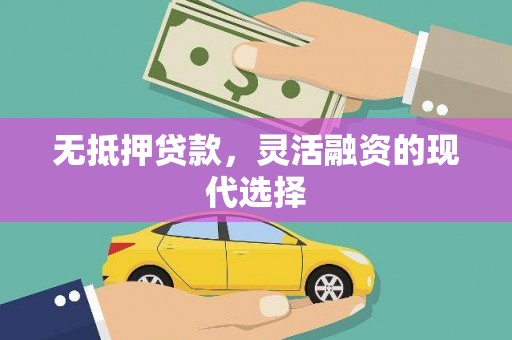 岭东无抵押贷款，灵活融资的现代选择