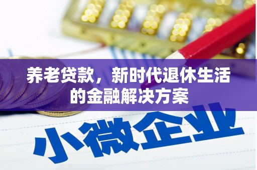 岭东养老贷款，新时代退休生活的金融解决方案