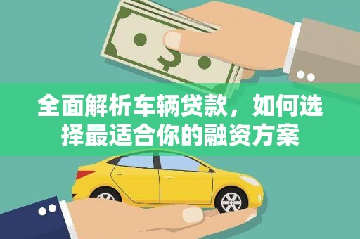 岭东全面解析车辆贷款，如何选择最适合你的融资方案