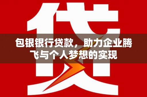 岭东包银银行贷款，助力企业腾飞与个人梦想的实现