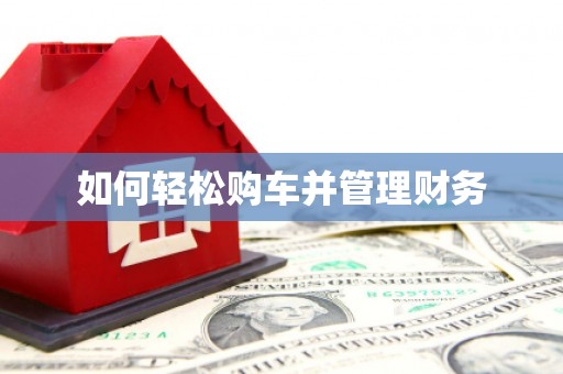 岭东如何轻松购车并管理财务