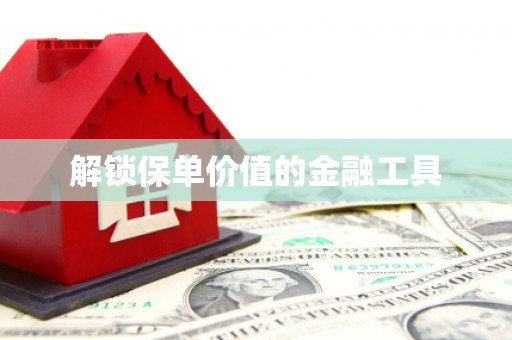 岭东解锁保单价值的金融工具