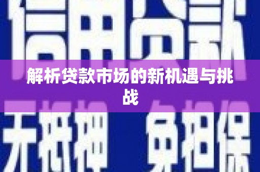 岭东解析贷款市场的新机遇与挑战