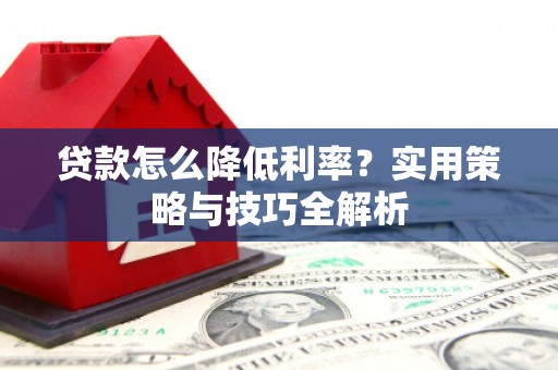 岭东贷款怎么降低利率？实用策略与技巧全解析